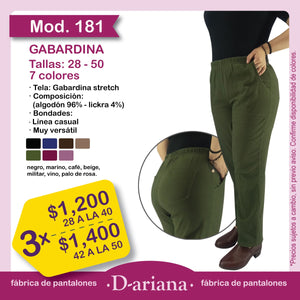 Pantalón de Mezclilla mod. 132 Con Resorte en Cintura, bolsas delanter –  D-ariana Fabrica de Pantalones